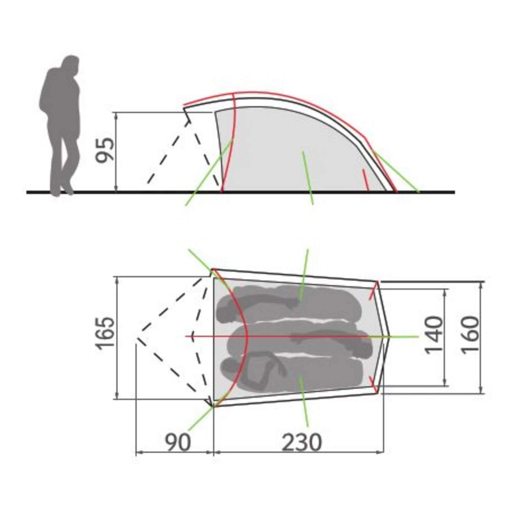 VAUDE TAURUS 3P - Kuppelzelt 2 VAUDE TAURUS 3P - Kuppelzelt – Bild 2