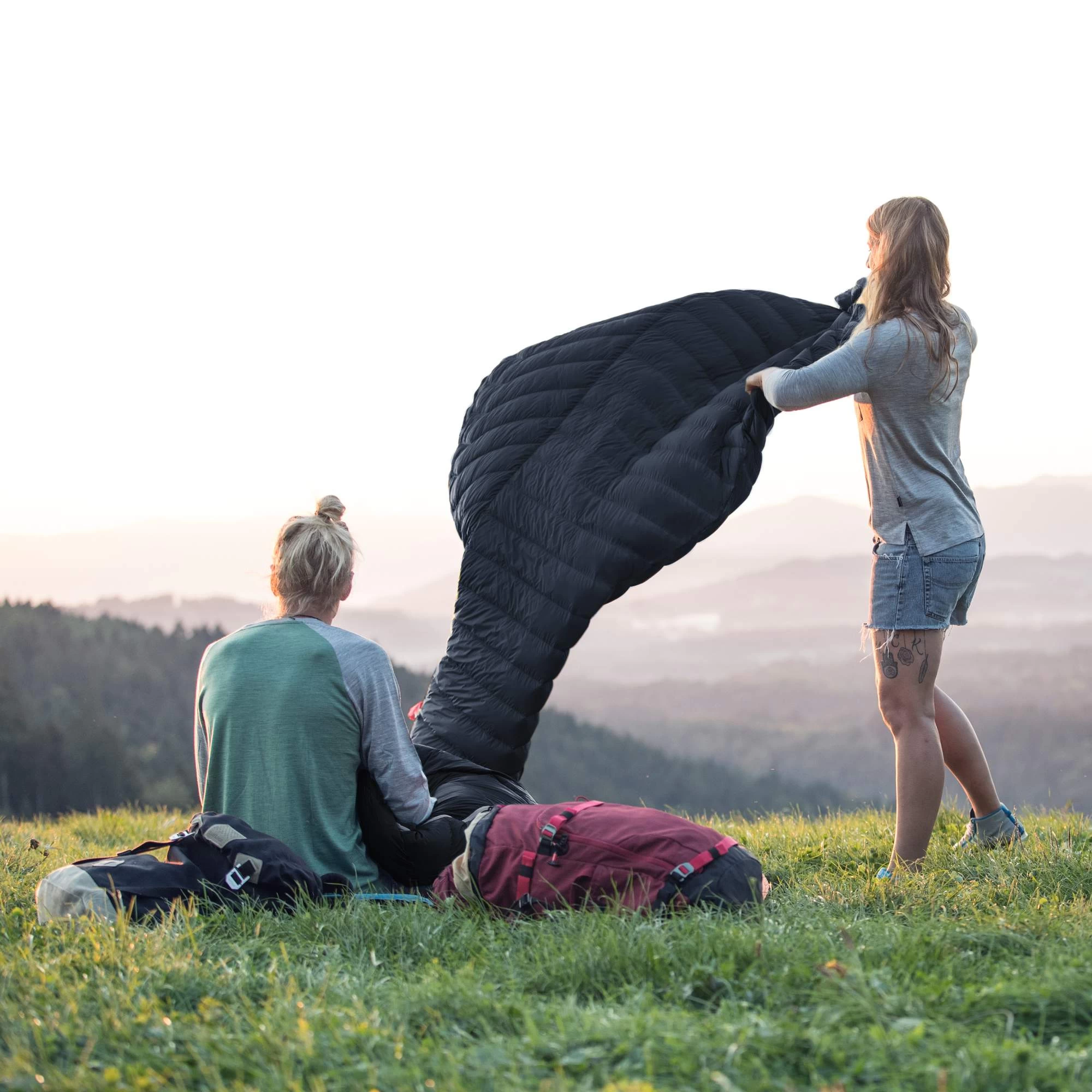 Grüezi Bag BIOPOD DOWNWOOL EXTREME LIGHT 185 BLACK EDITION - Sommerschlafsack – Bild 14