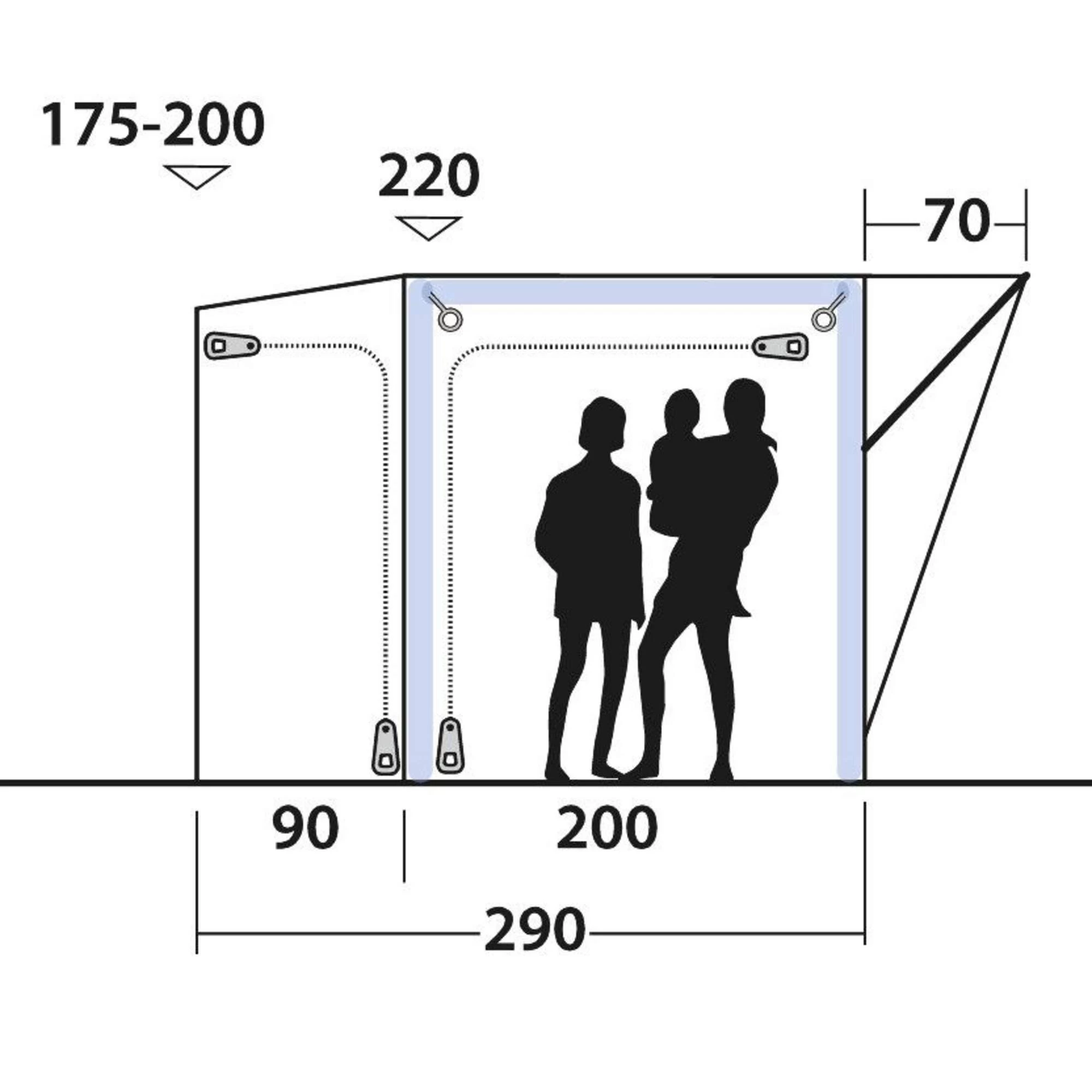 Outwell PARKVILLE 200SA - Busvorzelt 13 Outwell PARKVILLE 200SA - Busvorzelt – Bild 13