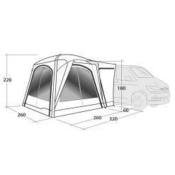 Outwell BREMBURG AIR - Busvorzelt -Outdoor-Campingausrüstung 5638031665 l bremburg air outwell 24