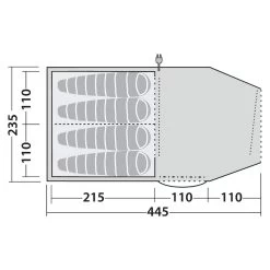 Robens DOUBLE DREAMER 4 - Tunnelzelt -Outdoor-Campingausrüstung 5638032235 eomaksk double dreamer 4 robens 24 1
